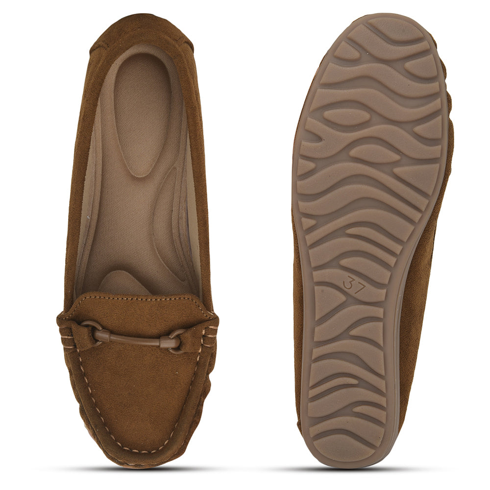 Healers Casual Tan Loafers For Women HM6-1 By Liberty