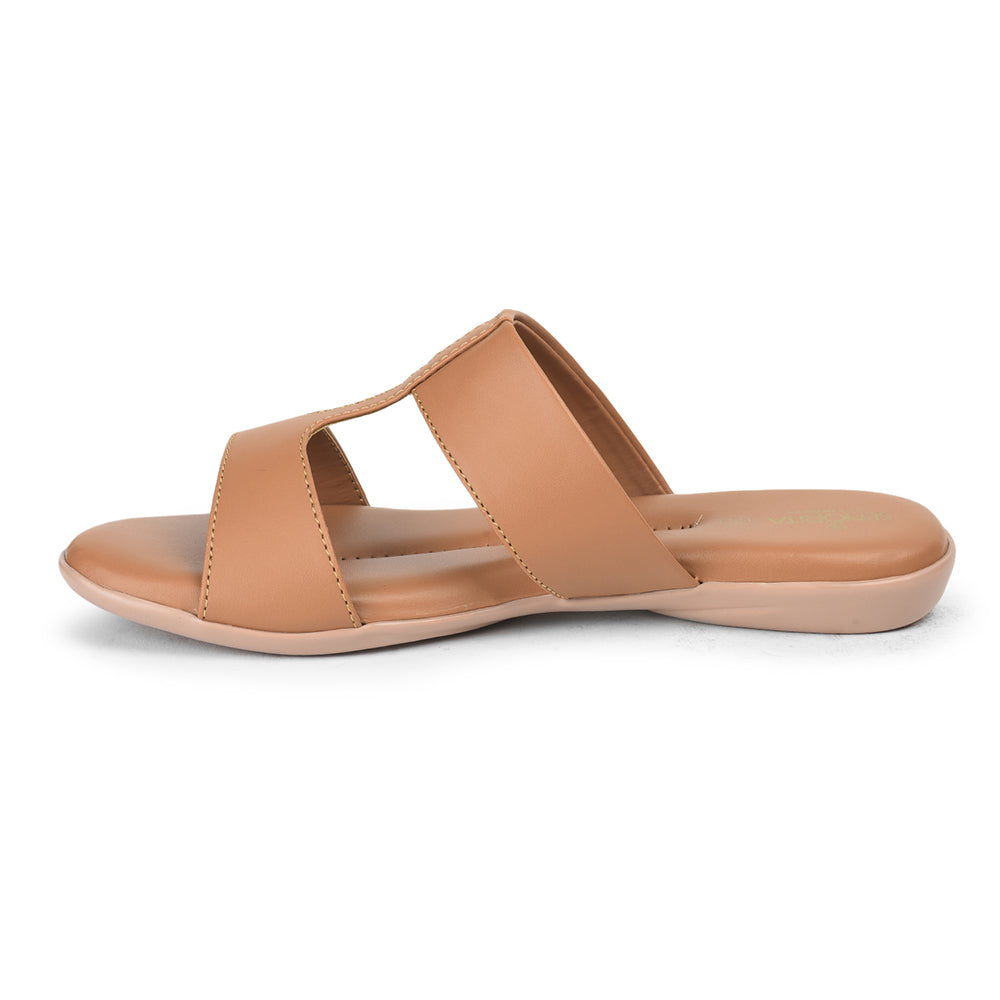 Senorita Casual Tan Slippers For Women MK-22 By Liberty