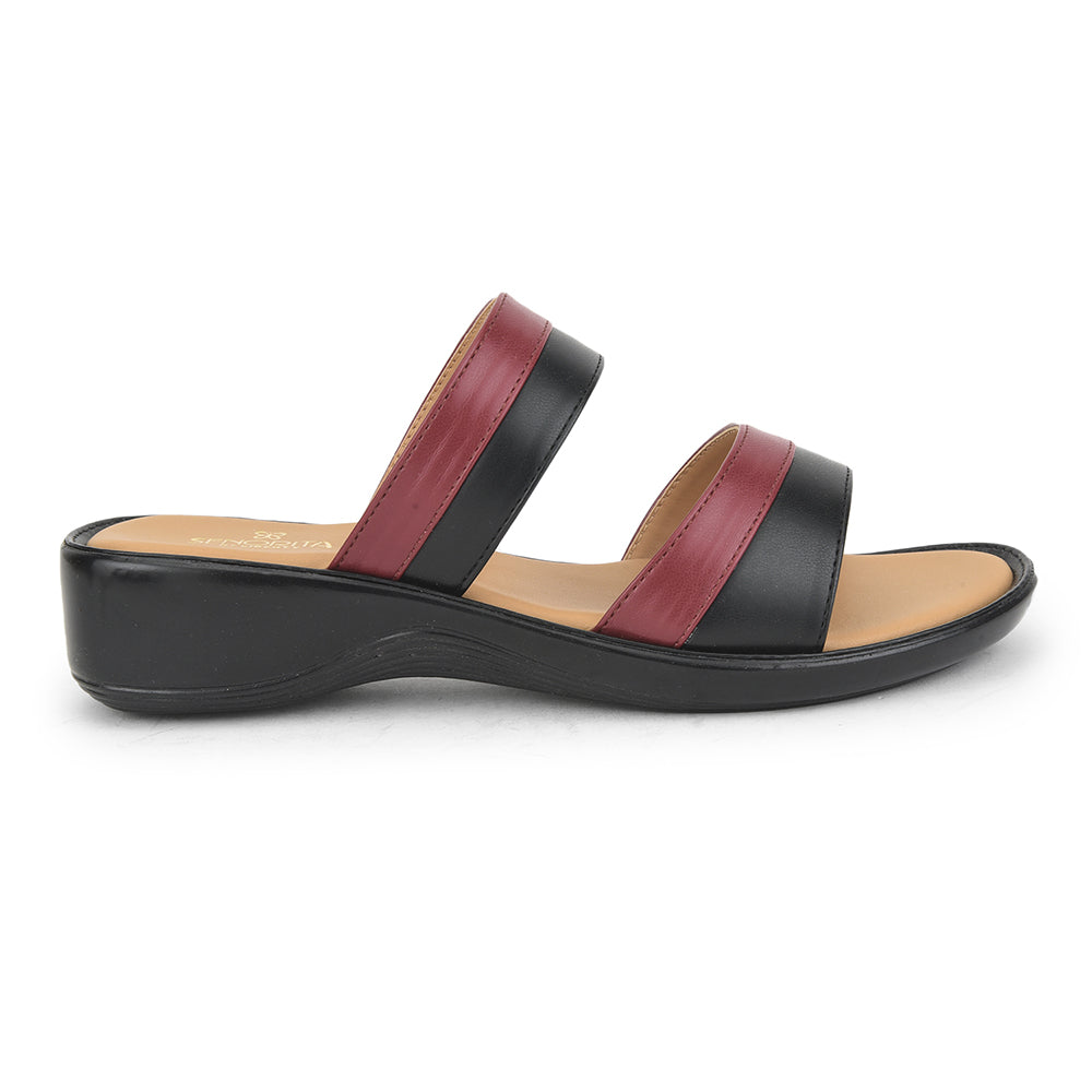 Senorita Casual Slippers For Ladies (Cherry) DZL-87 By Liberty