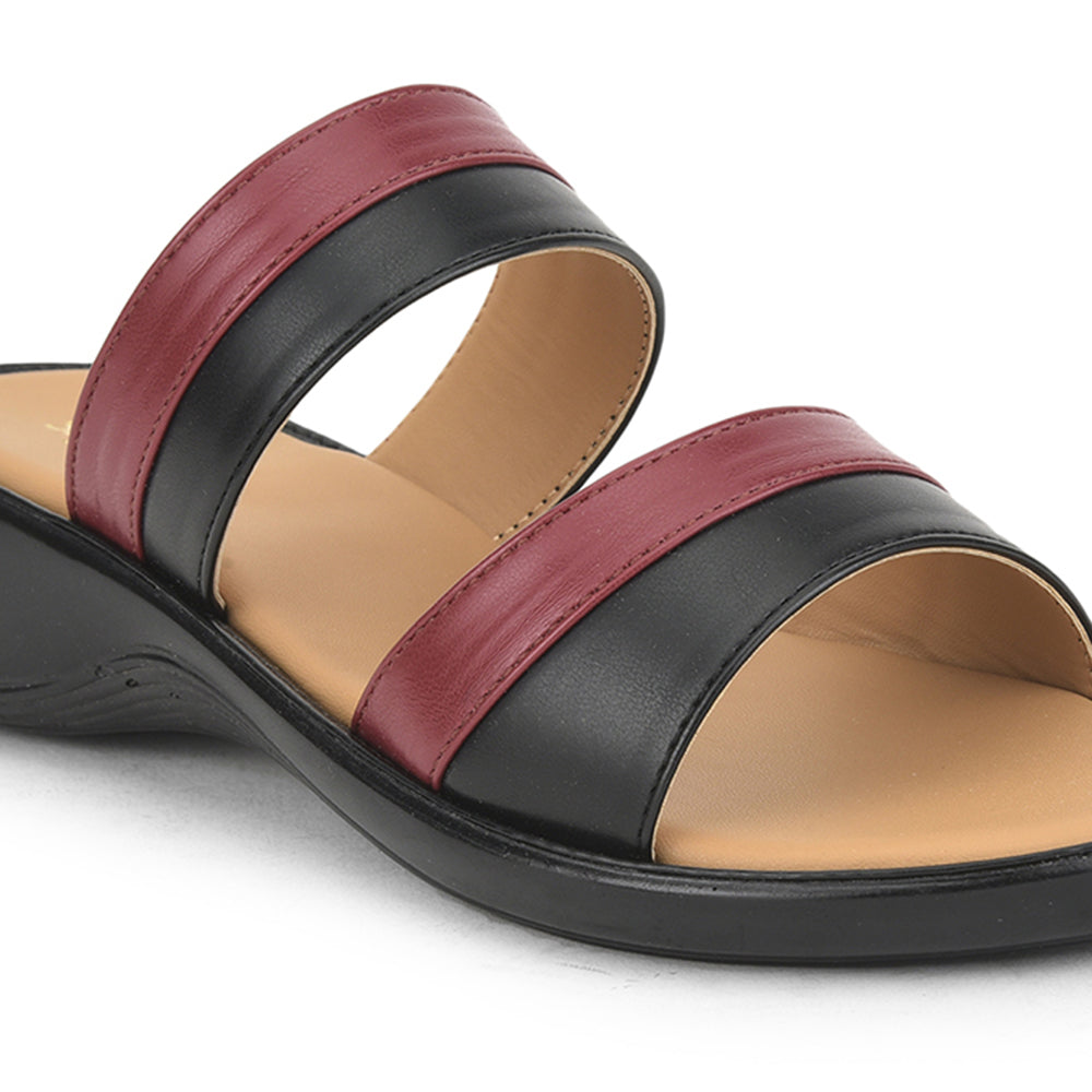 Senorita Casual Slippers For Ladies (Cherry) DZL-87 By Liberty