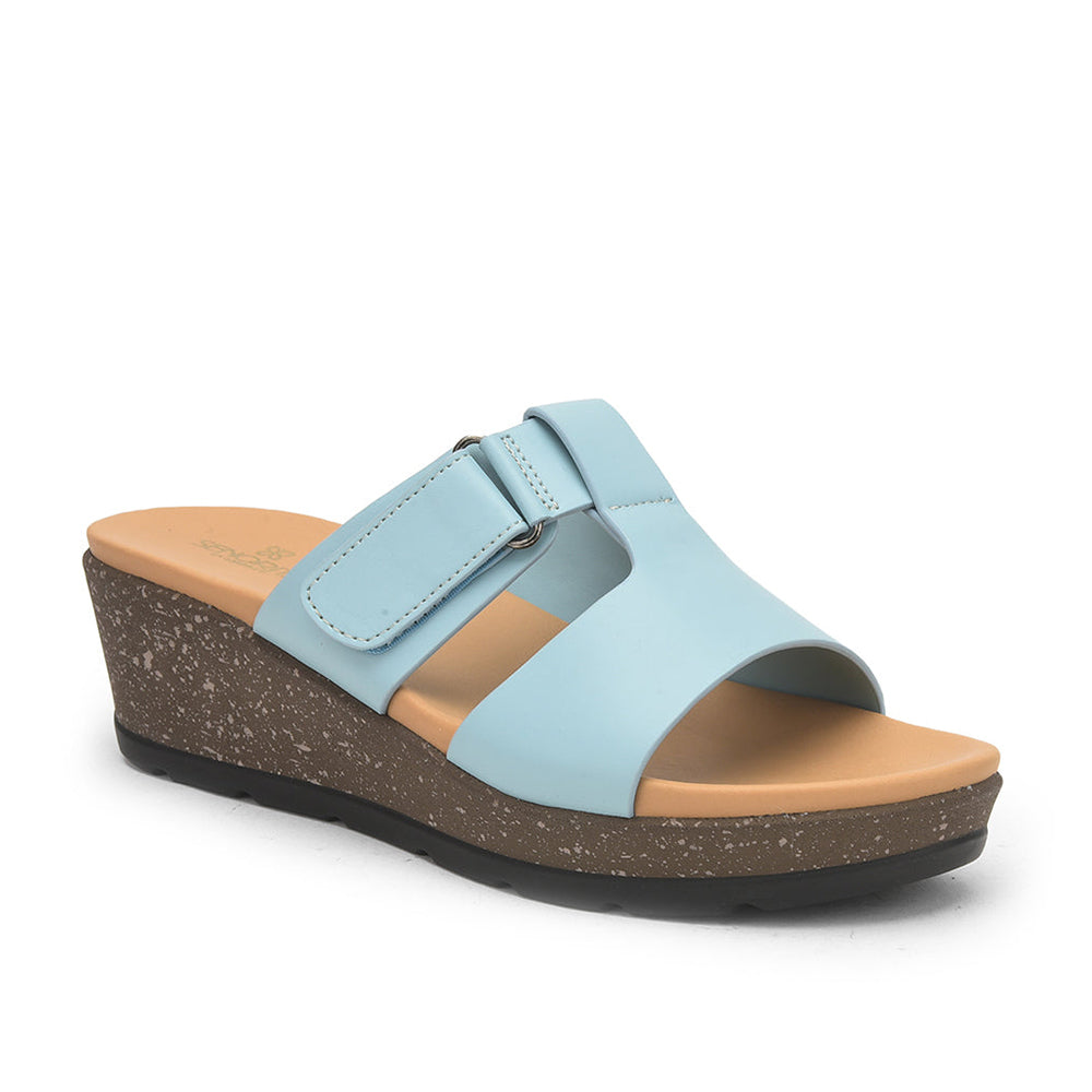 Senorita Casual Sea Blue Wedge Heels For Women DZL-86 By Liberty