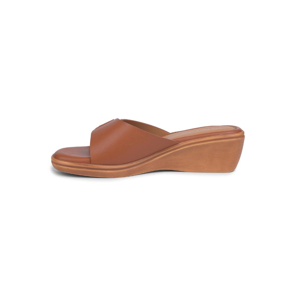 Healers By Liberty Women LDF-21 Tan Wedges Casual Slippers