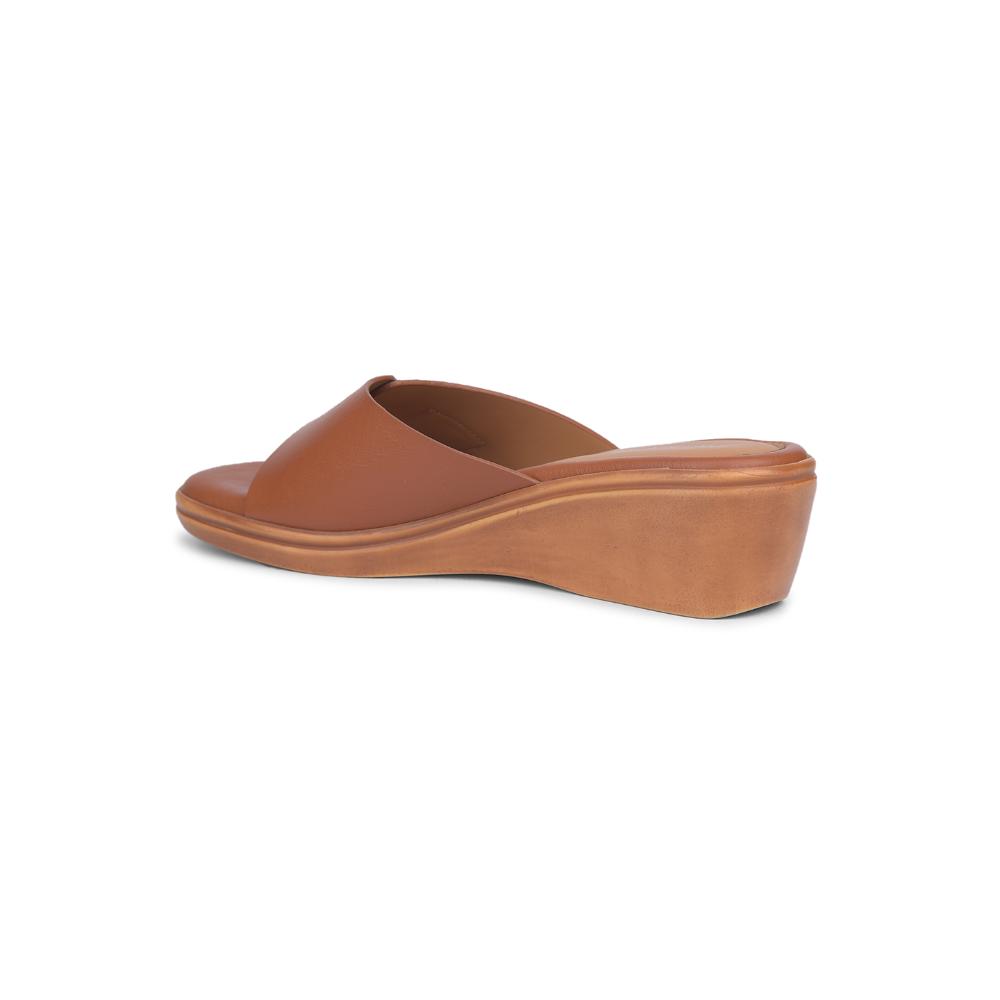 Healers By Liberty Women LDF-21 Tan Wedges Casual Slippers
