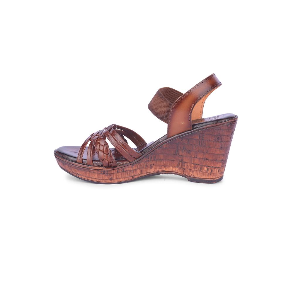 Healers By Liberty Women TLO-55 Tan Wedges Fashion Wedges Heel Sandal
