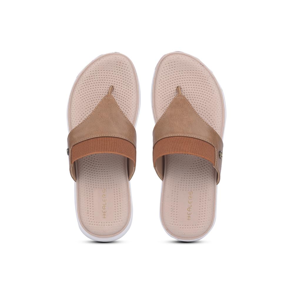 Healers Casual Brown Slipper For Women SFL-14 By Liberty