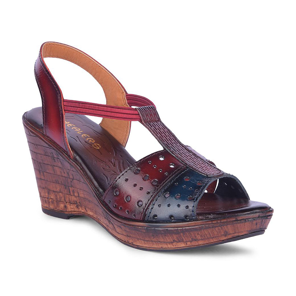 Healers By Liberty Women TLO-54 Cherry Wedges Fashion Wedges Heel Sandal