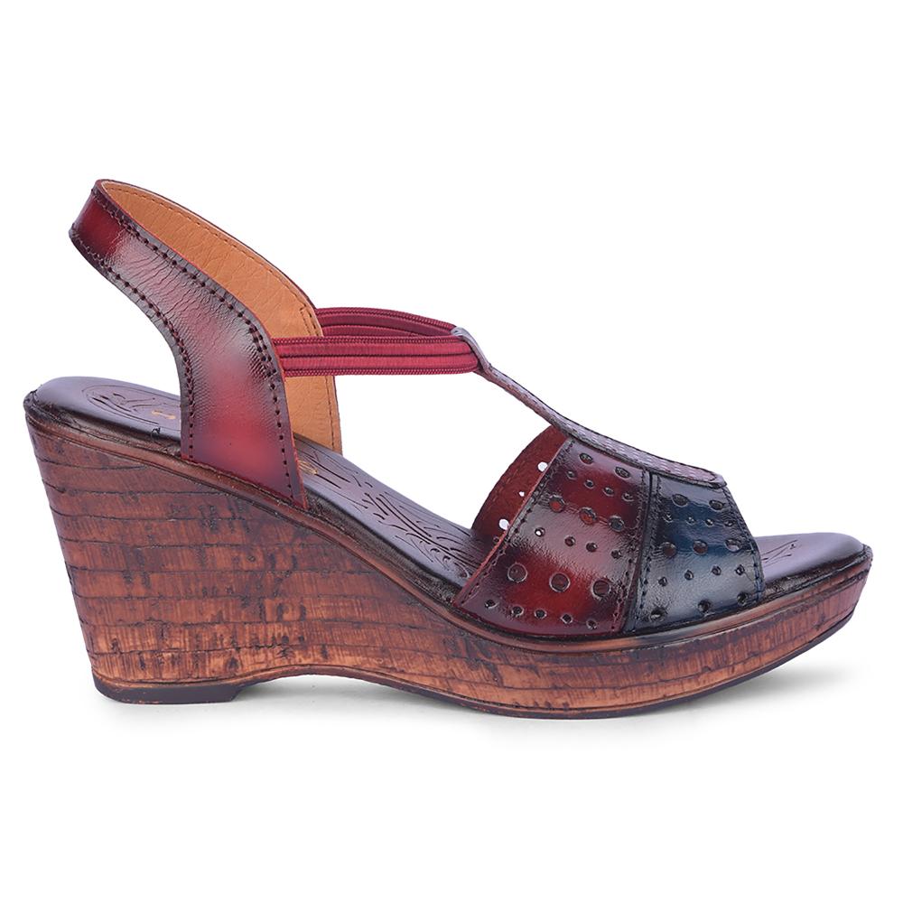 Healers By Liberty Women TLO-54 Cherry Wedges Fashion Wedges Heel Sandal