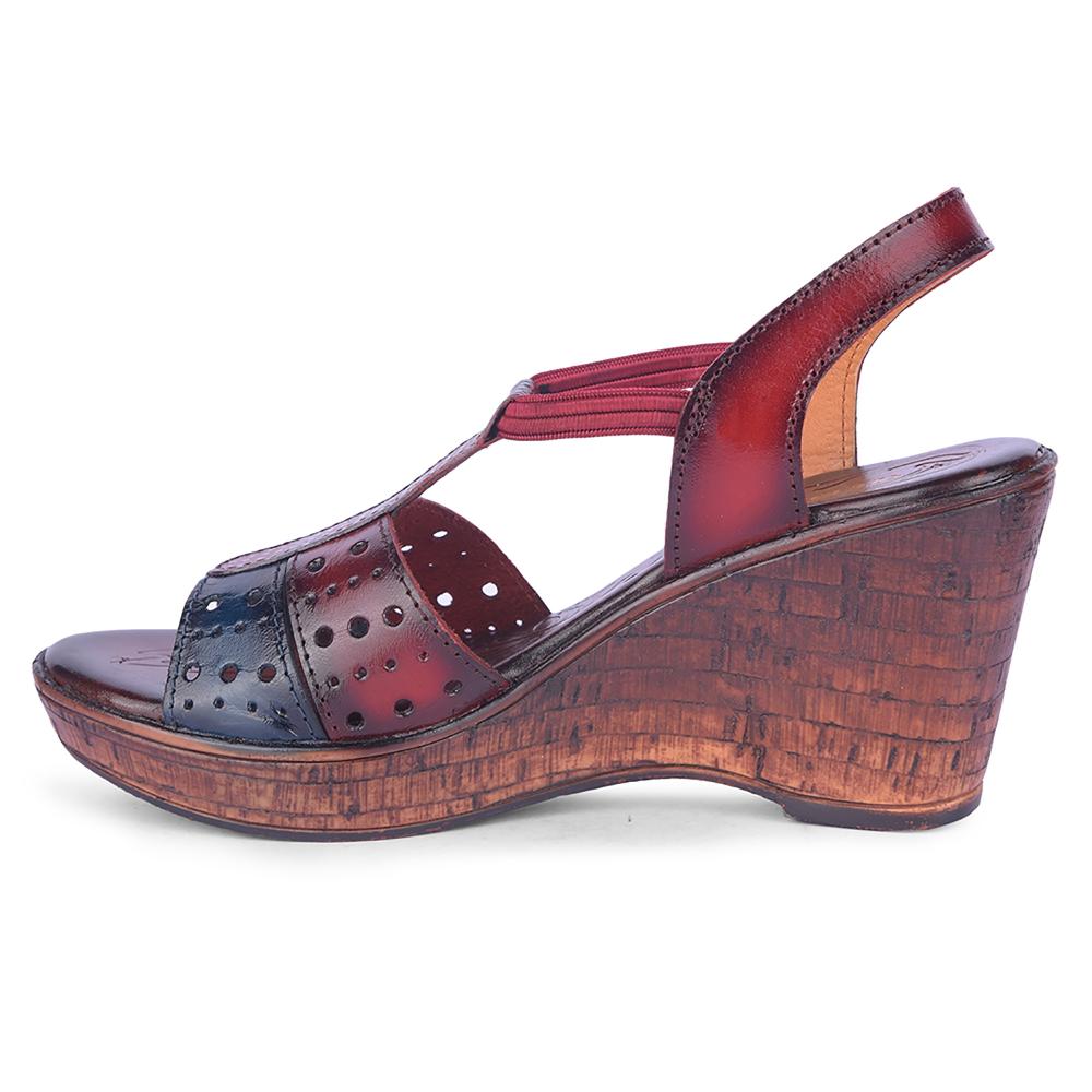 Healers By Liberty Women TLO-54 Cherry Wedges Fashion Wedges Heel Sandal