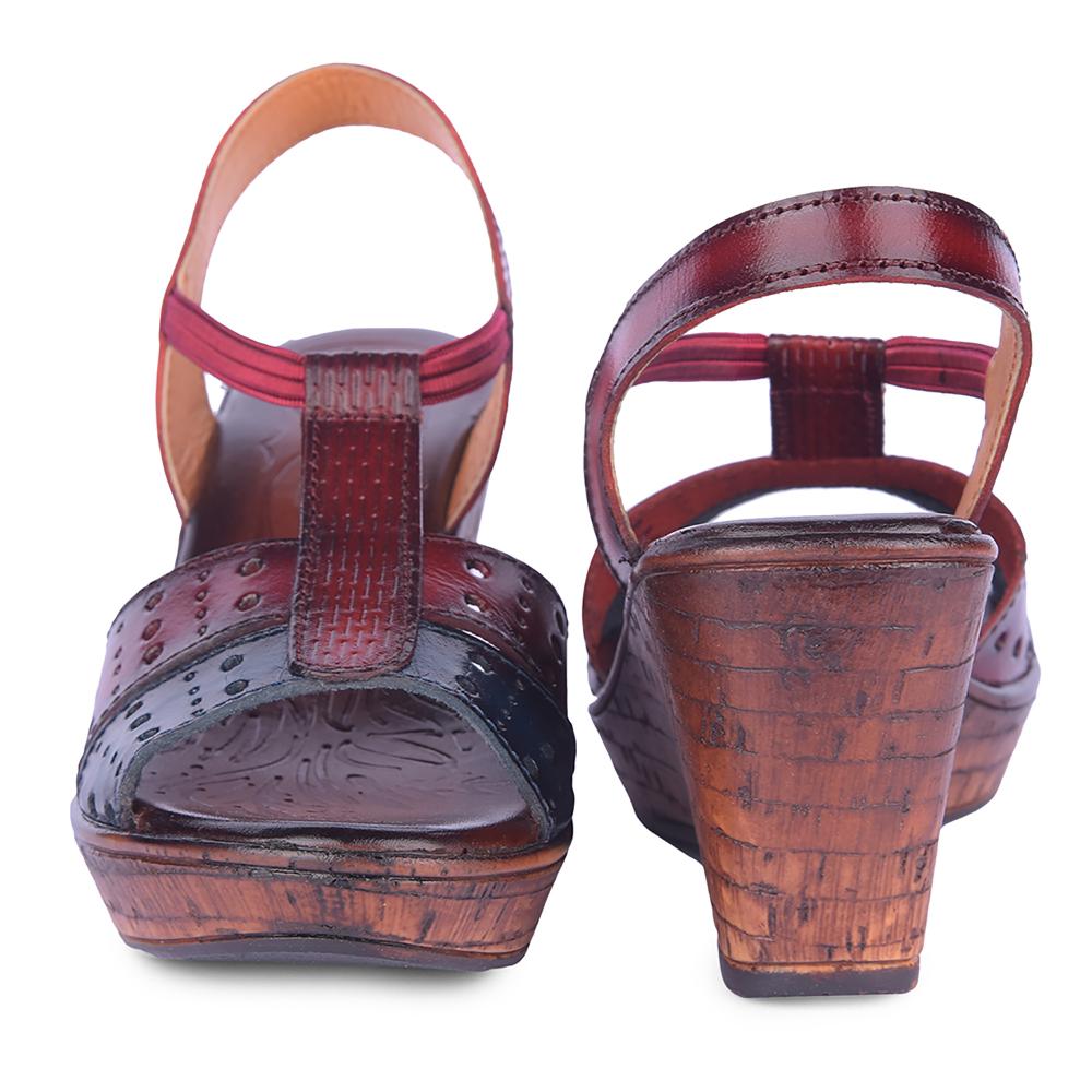 Healers By Liberty Women TLO-54 Cherry Wedges Fashion Wedges Heel Sandal