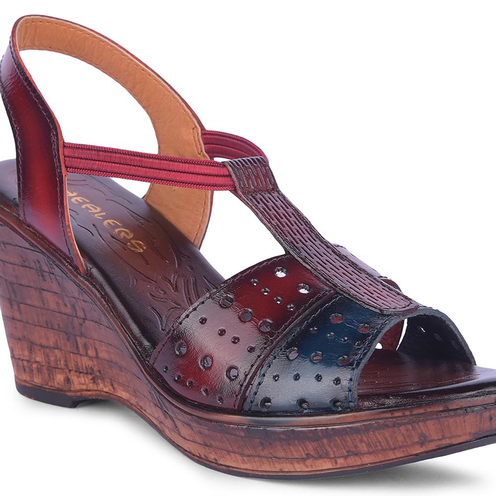 Healers By Liberty Women TLO-54 Cherry Wedges Fashion Wedges Heel Sandal