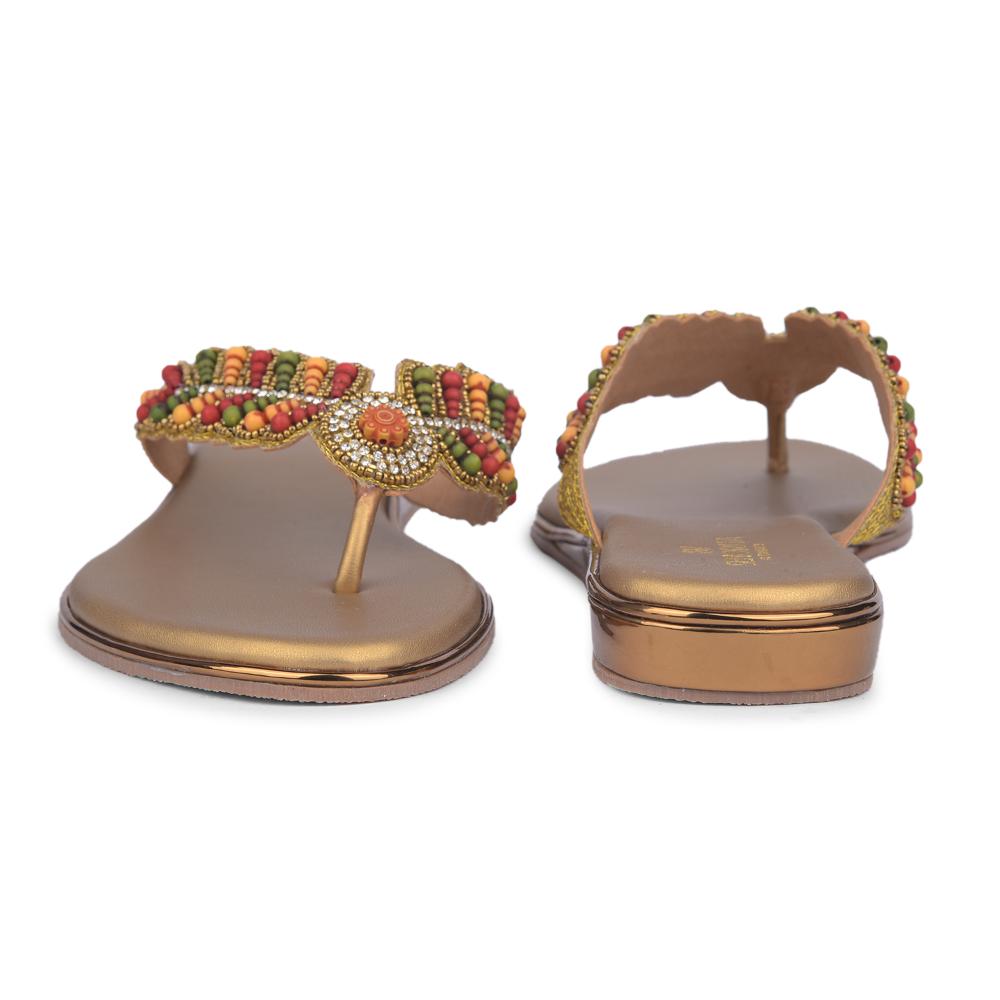 Senorita By Liberty Women STY-45 Golden Ethnic Sandal