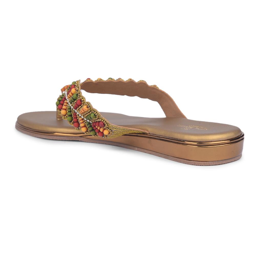 Senorita By Liberty Women STY-45 Golden Ethnic Sandal