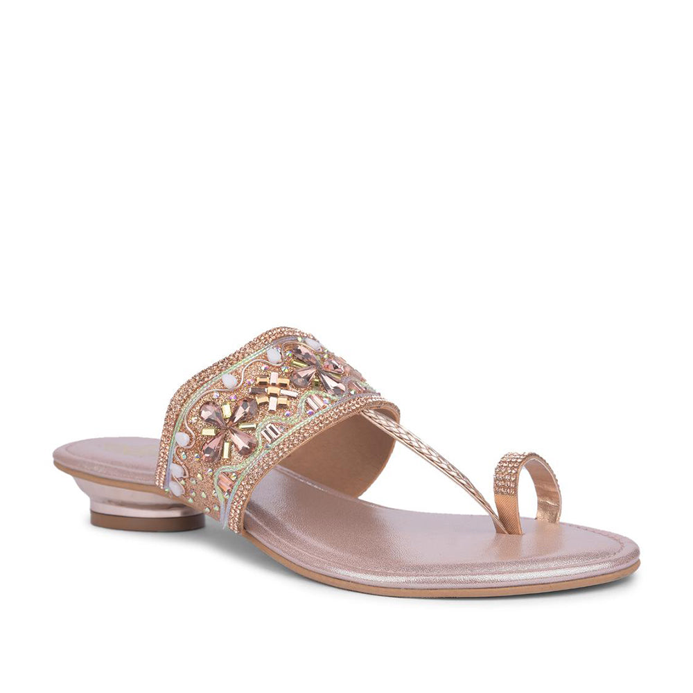 Senorita By Liberty Women STY-43 Peach Ethnic Slippers
