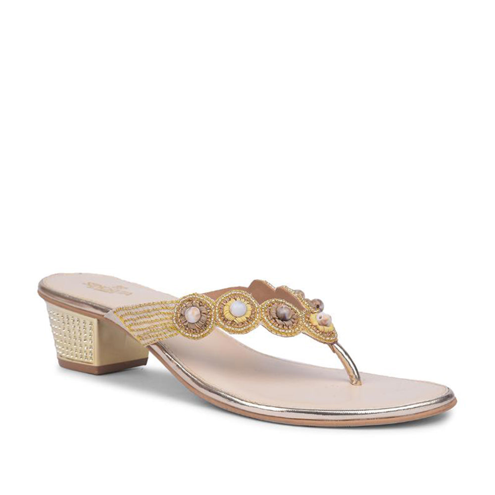 Senorita By Liberty Women STY-41 Golden Ethnic Sandal