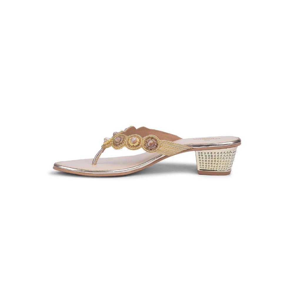 Senorita By Liberty Women STY-41 Golden Ethnic Sandal