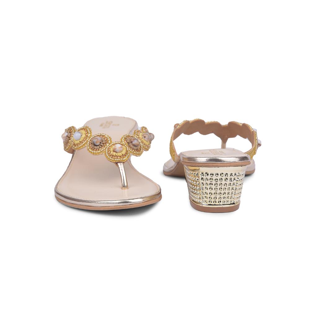 Senorita By Liberty Women STY-41 Golden Ethnic Sandal