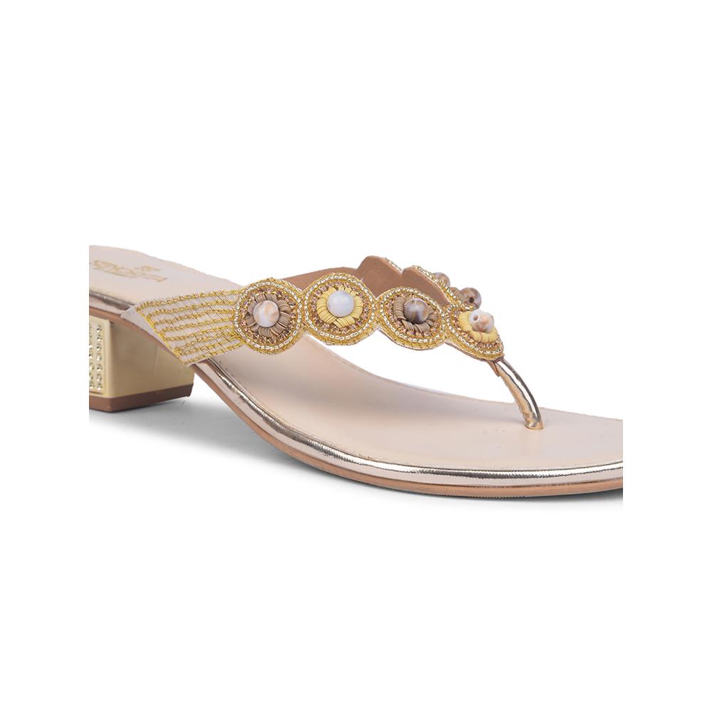 Senorita By Liberty Women STY-41 Golden Ethnic Sandal