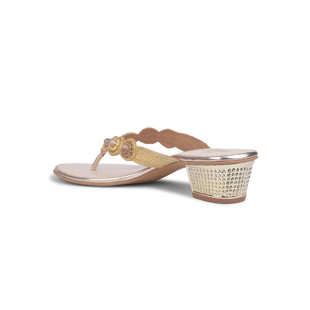 Senorita By Liberty Women STY-41 Golden Ethnic Sandal