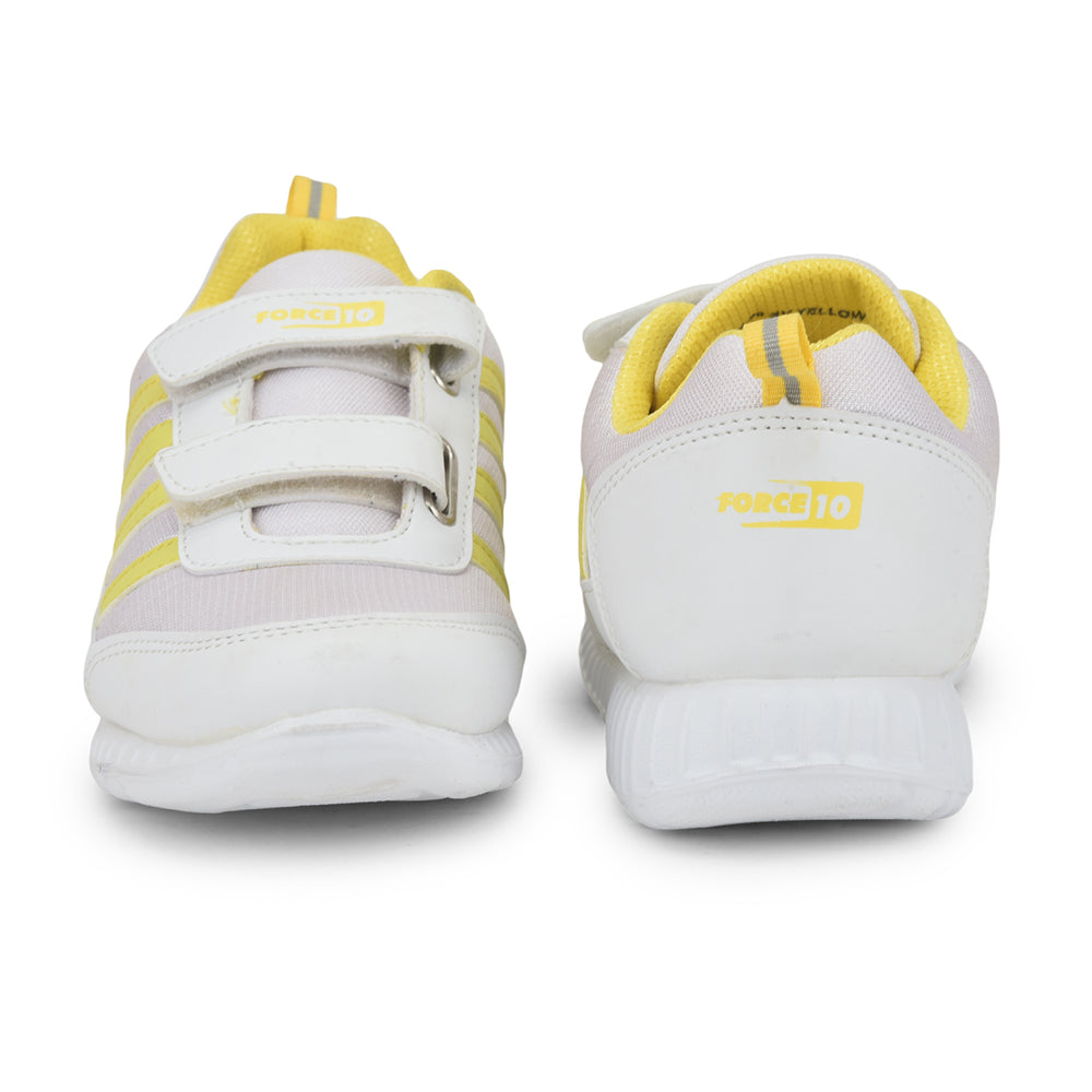 Force 1 Casual Yellow Non Lacing Shoes For Kids 996-9SV By Liberty