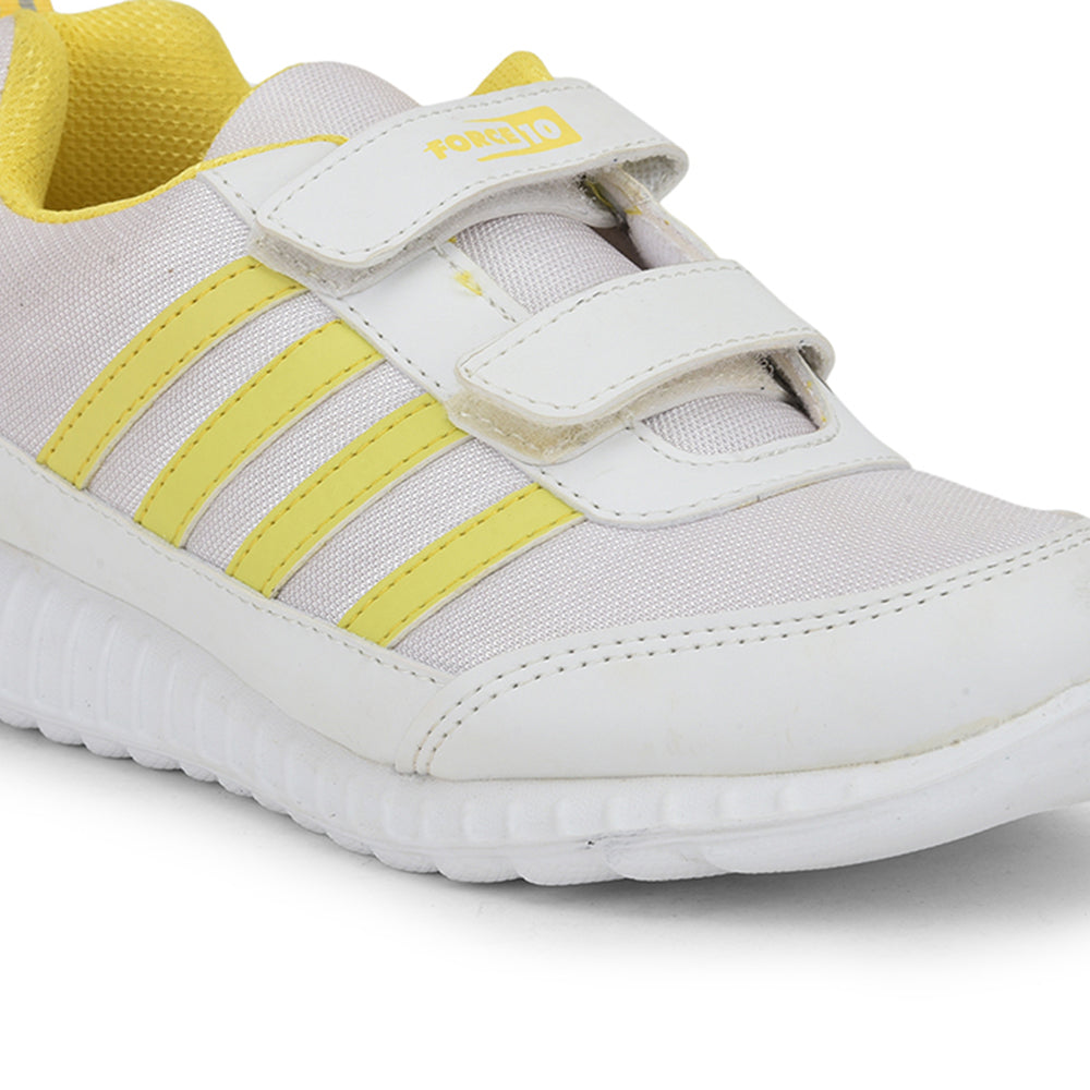 Force 1 Casual Yellow Non Lacing Shoes For Kids 996-9SV By Liberty