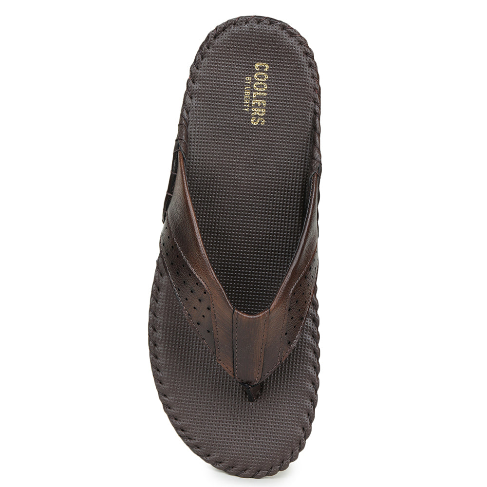 Coolers Casual Brown Slippers For Men AVN-45 By Liberty