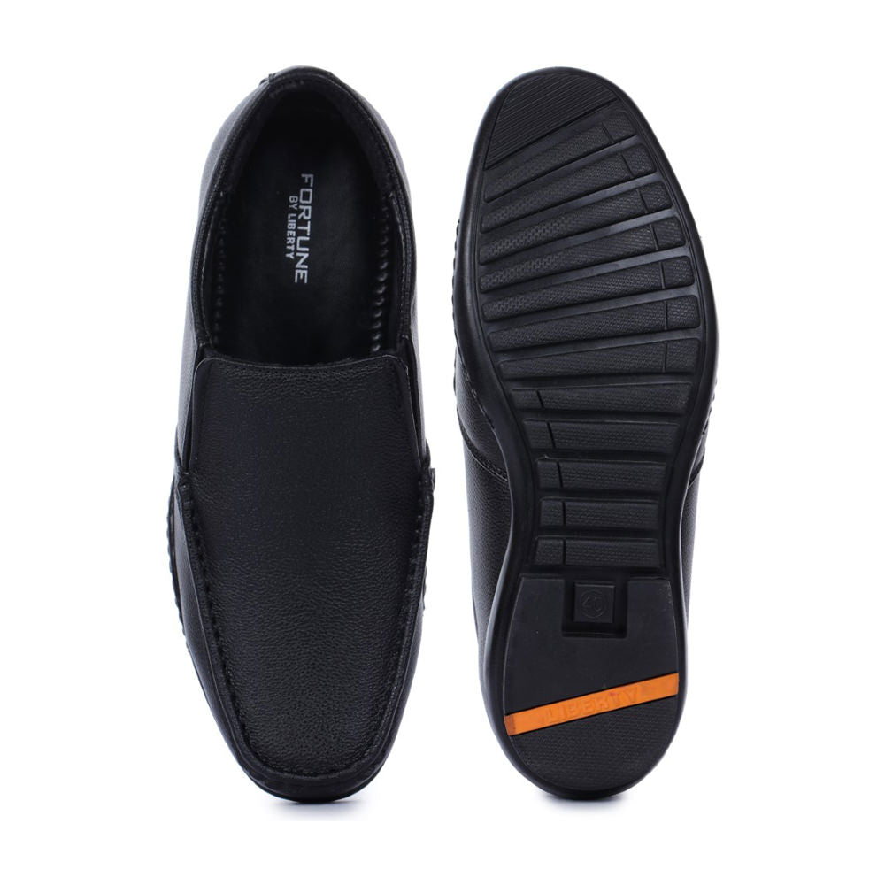 Fortune (Black) Classic Loafer Shoes For Men A8-2 By Liberty