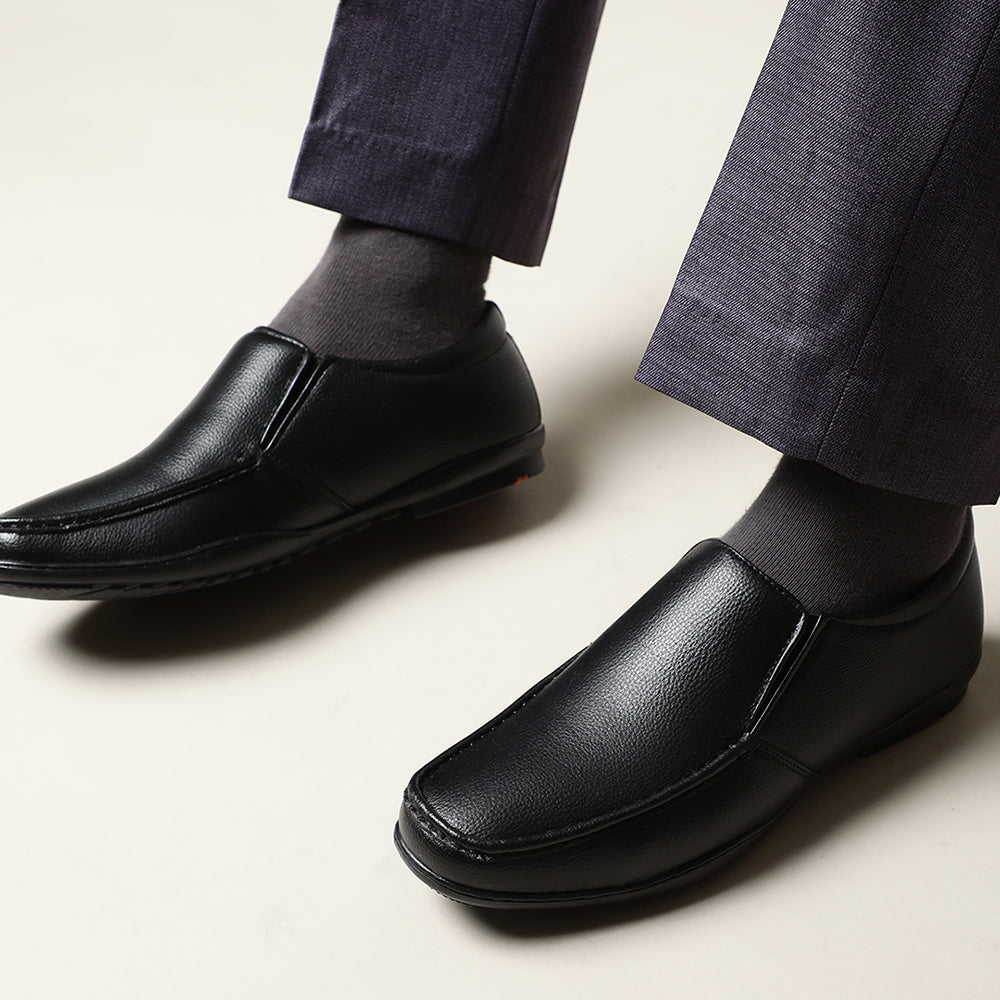 Fortune (Black) Classic Loafer Shoes For Men A8-2 By Liberty