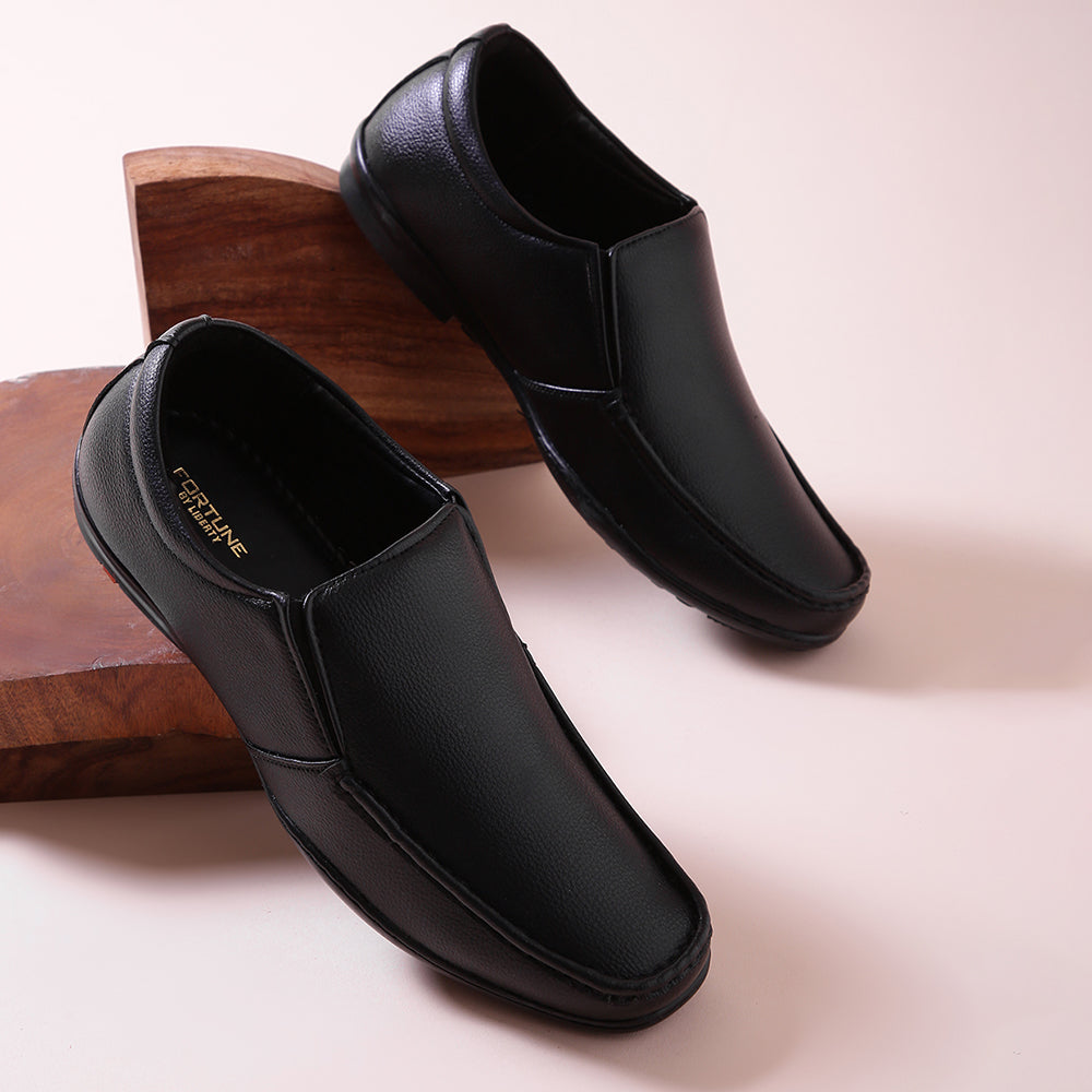 Fortune (Black) Classic Loafer Shoes For Men A8-2 By Liberty