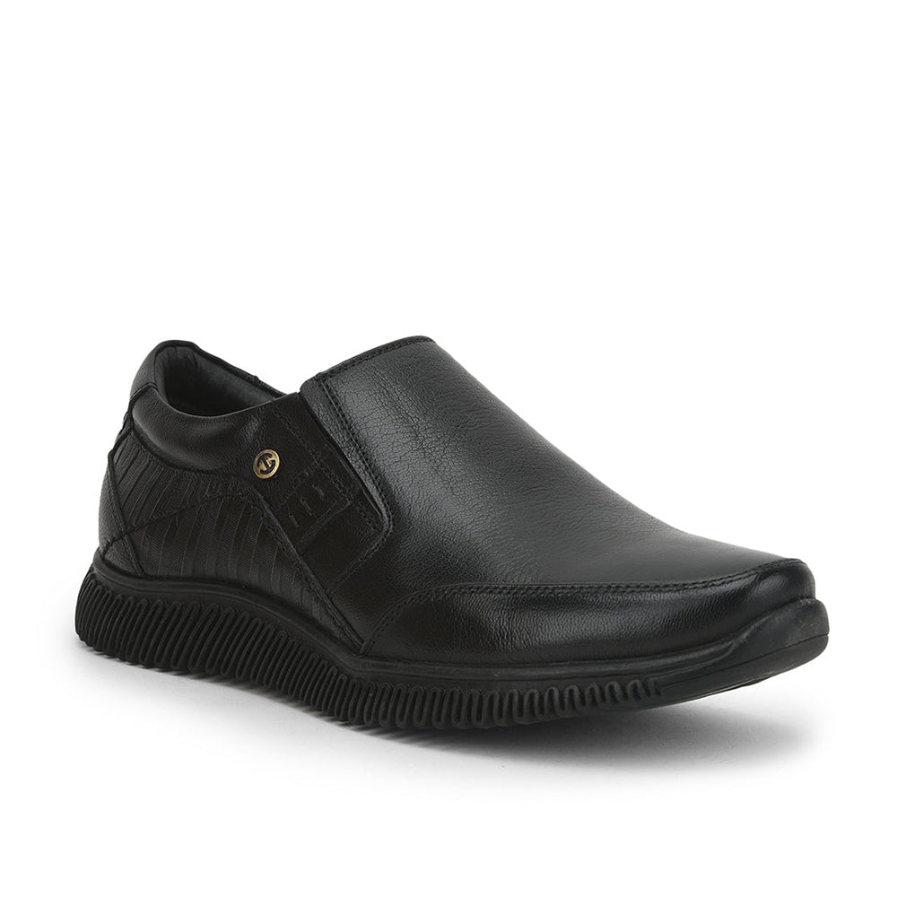 Healers Casual (Black) Non lacing Shoes For Men UVL-12 By Liberty
