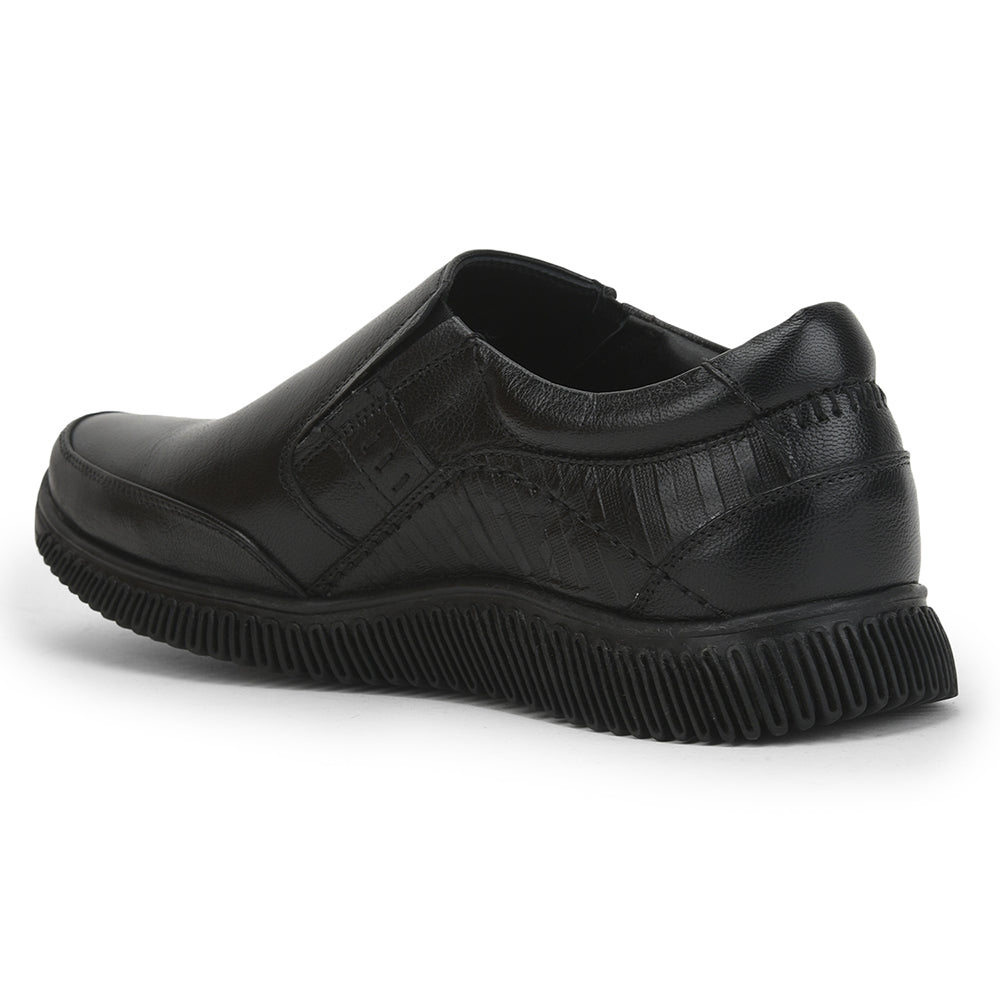 Healers Casual (Black) Non lacing Shoes For Men UVL-12 By Liberty