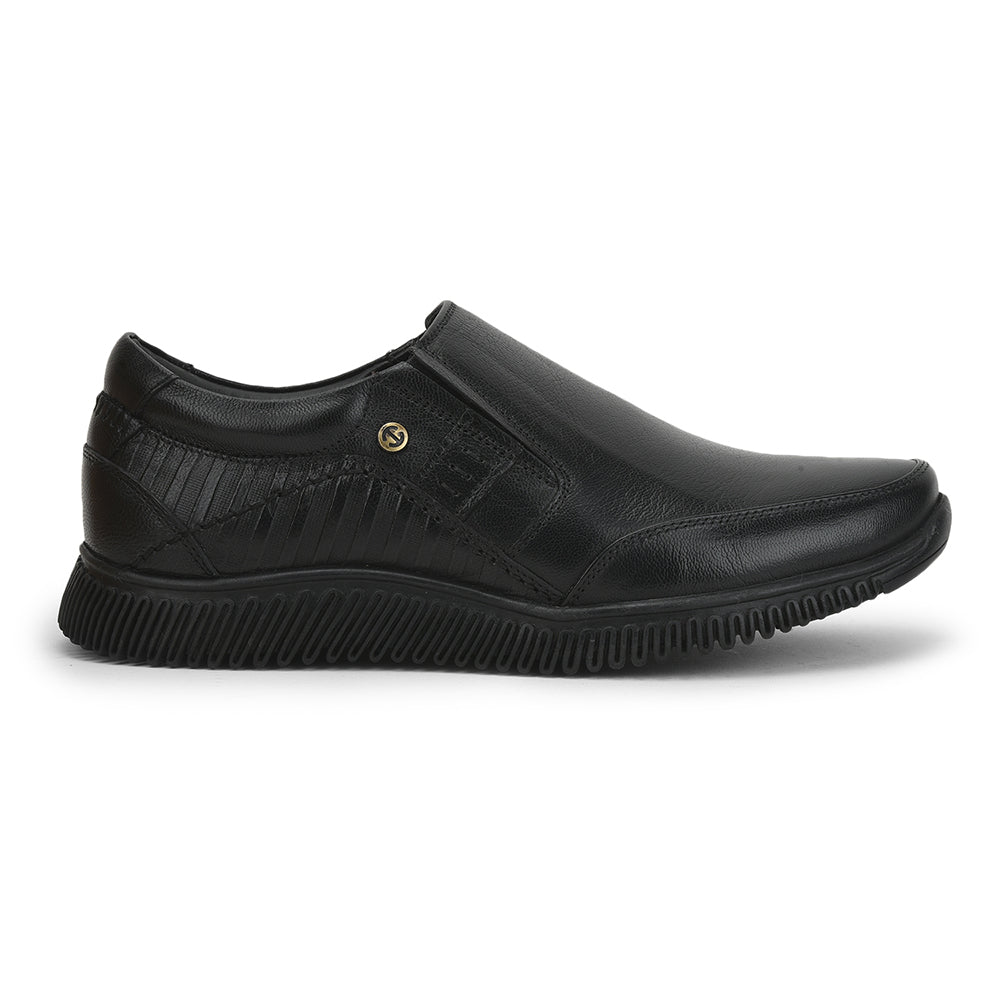 Healers Casual (Black) Non lacing Shoes For Men UVL-12 By Liberty