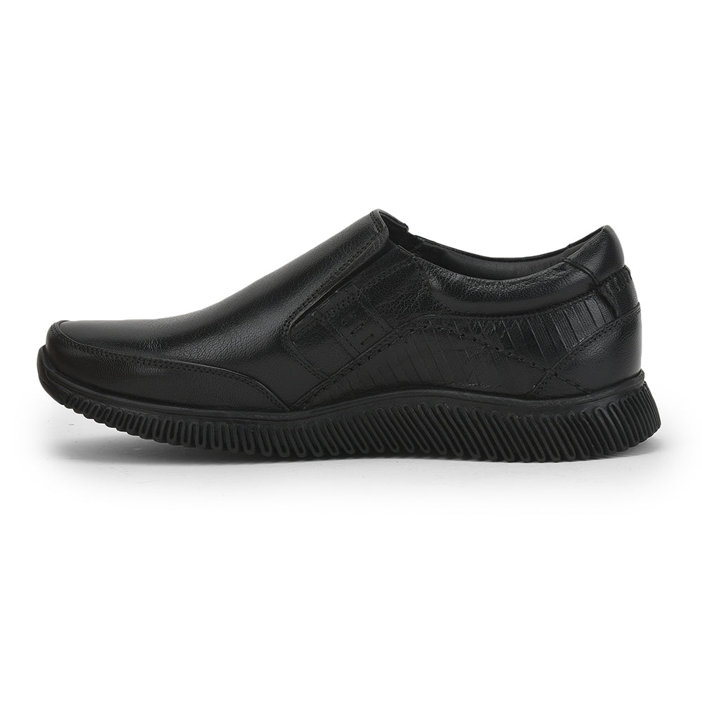 Healers Casual (Black) Non lacing Shoes For Men UVL-12 By Liberty