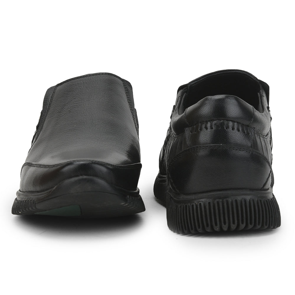 Healers Casual (Black) Non lacing Shoes For Men UVL-12 By Liberty