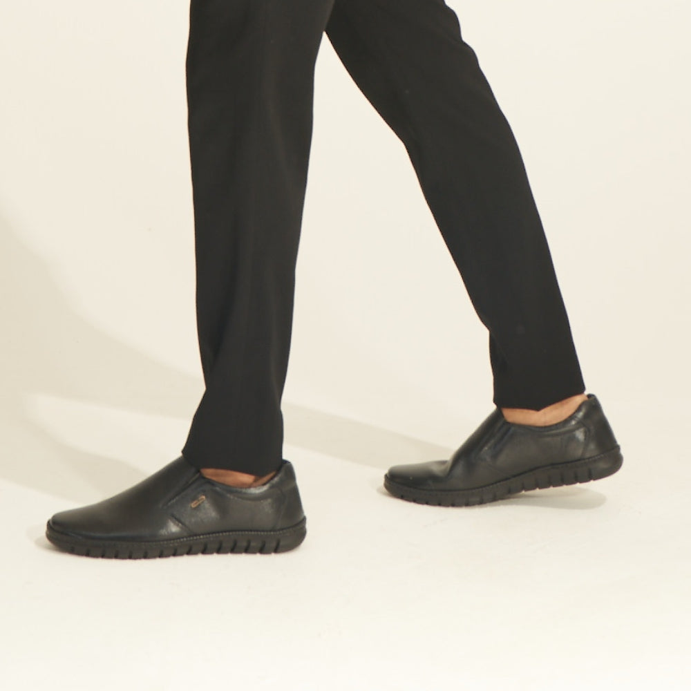 Healers Casual (Black) Non lacing Shoes For Men UVL-12 By Liberty
