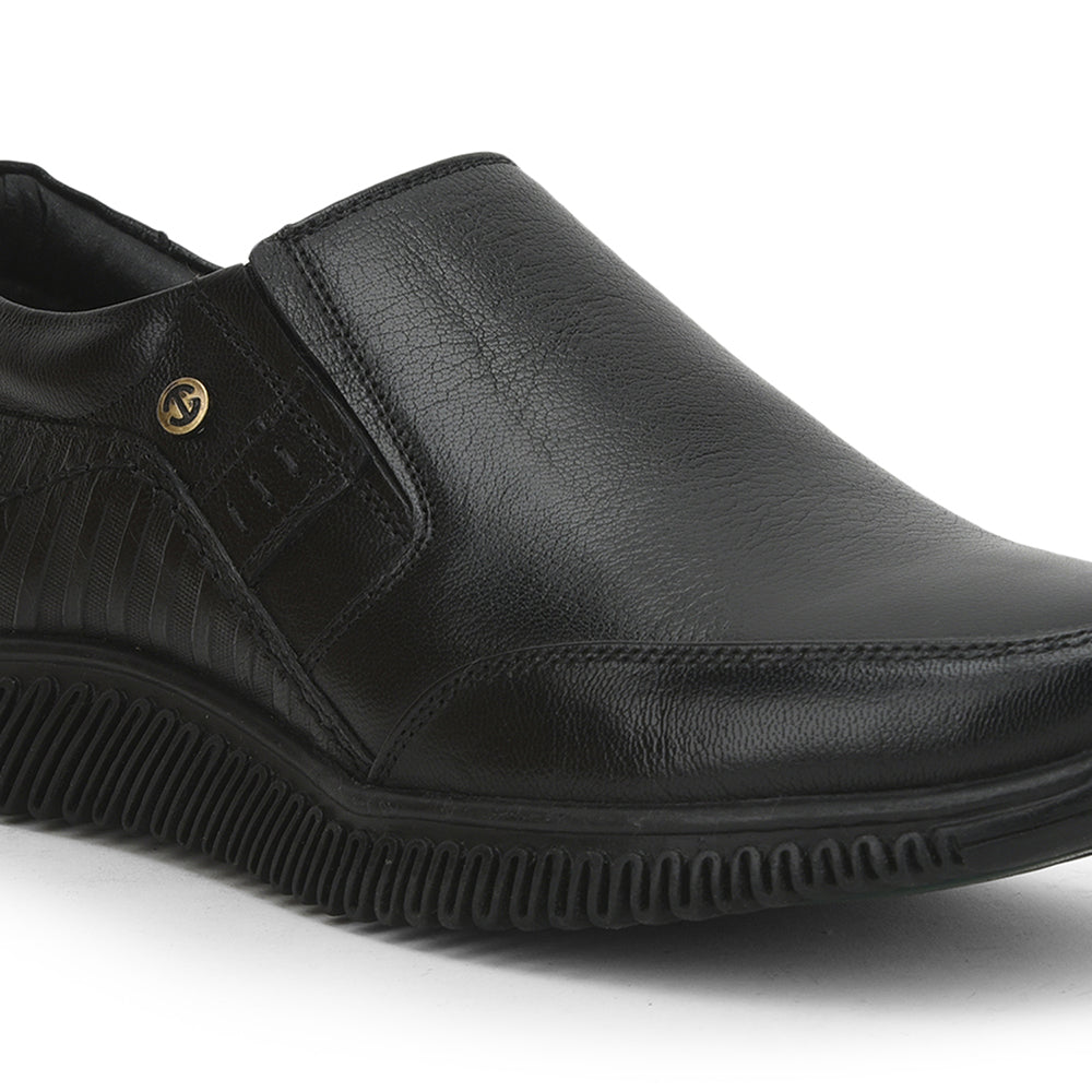 Healers Casual (Black) Non lacing Shoes For Men UVL-12 By Liberty
