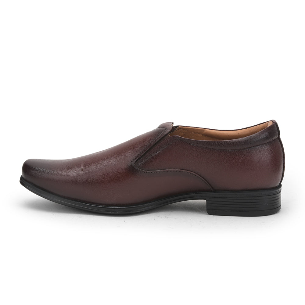 Fortune (Brown) Formal Slip on Shoes For Men UVL-36 By Liberty