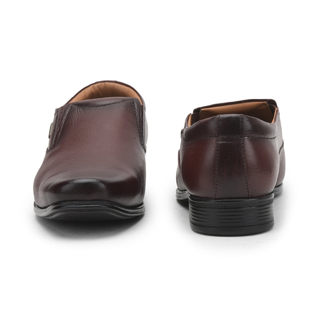 Fortune (Brown) Formal Slip on Shoes For Men UVL-36 By Liberty