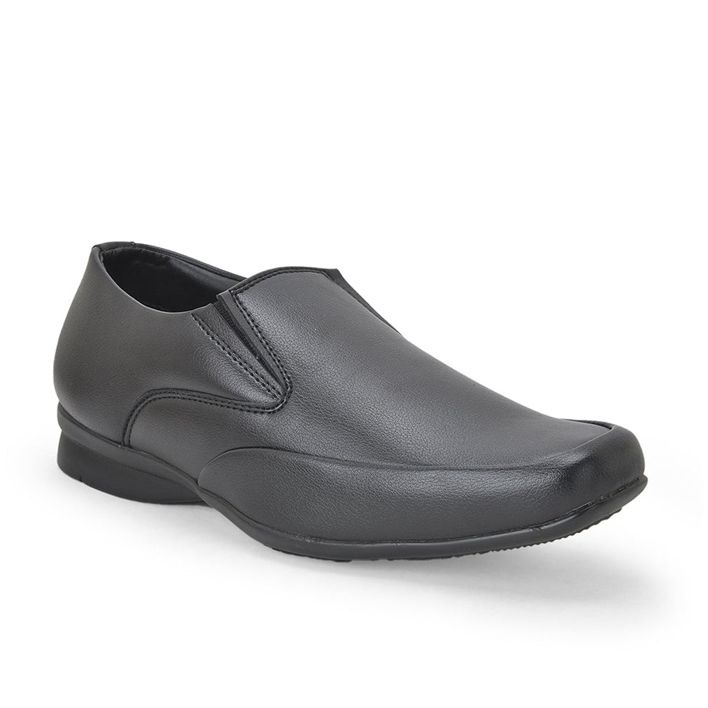 Fortune Non-Lacing Black Formal Shoes For Men A4-27 By Liberty