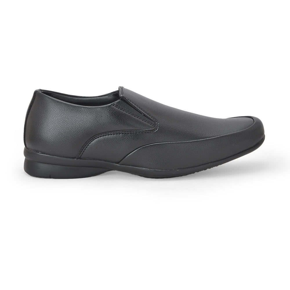 Fortune Non-Lacing Black Formal Shoes For Men A4-27 By Liberty
