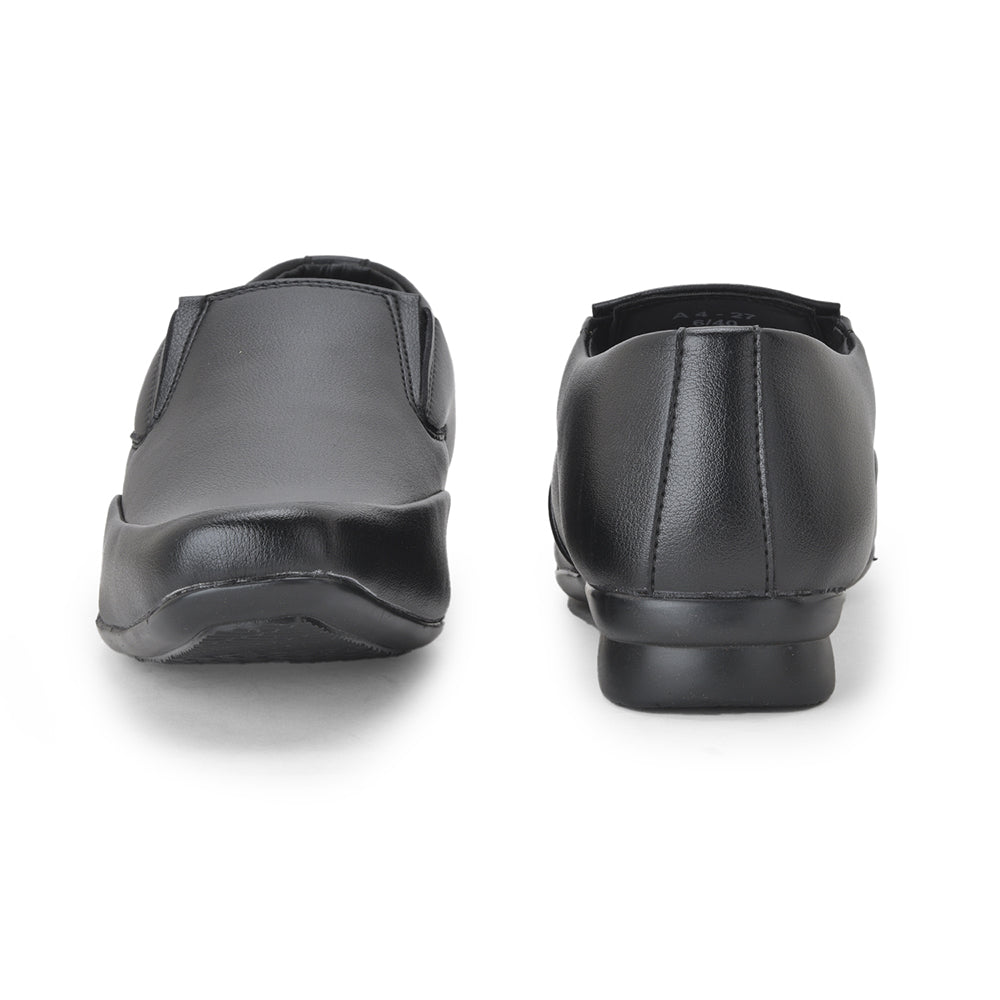 Fortune Non-Lacing Black Formal Shoes For Men A4-27 By Liberty