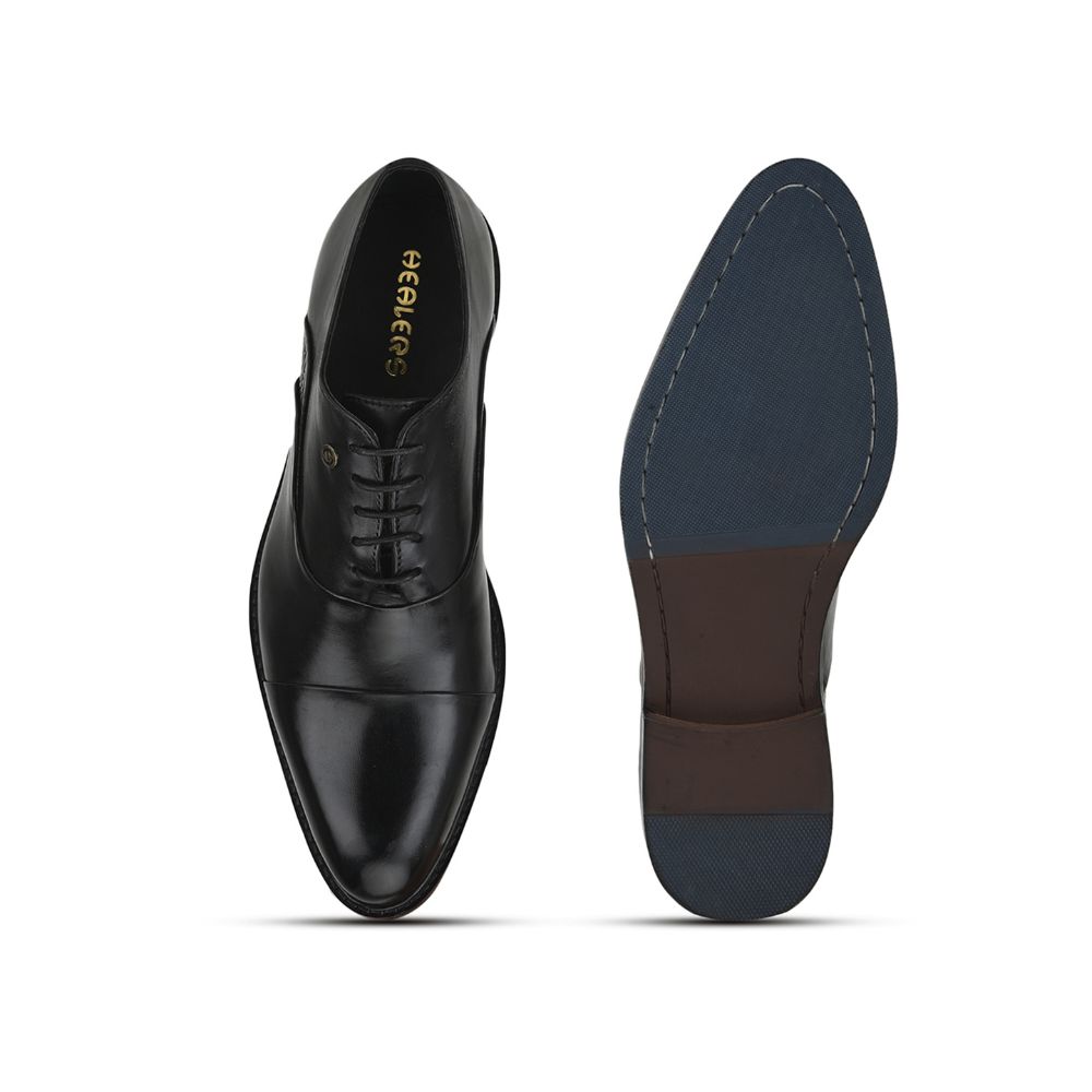 Healers Formal Lacing Classice Oxford Shoes For Men (Black) JOHN By Liberty