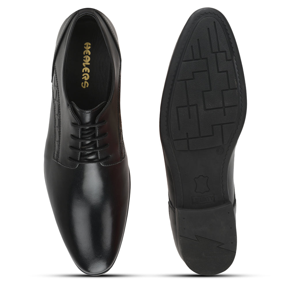 Healers Formal Lacing Classice Oxford Shoes For Men (Black) SSL-21 By Liberty