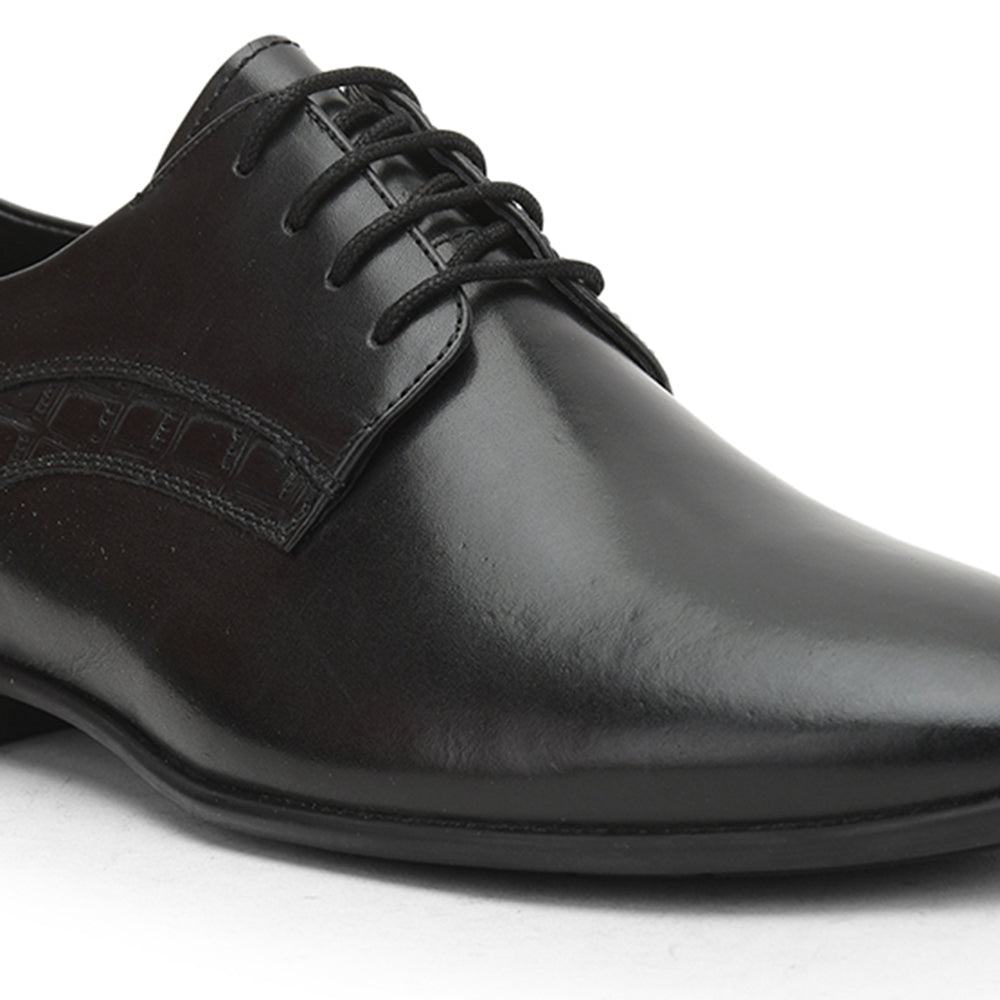 Healers Formal Lacing Classice Oxford Shoes For Men (Black) SSL-21 By Liberty
