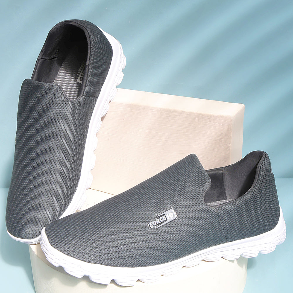Buy Force 10 Sports Grey Slip-on Walking Shoes For Men D7-01E By