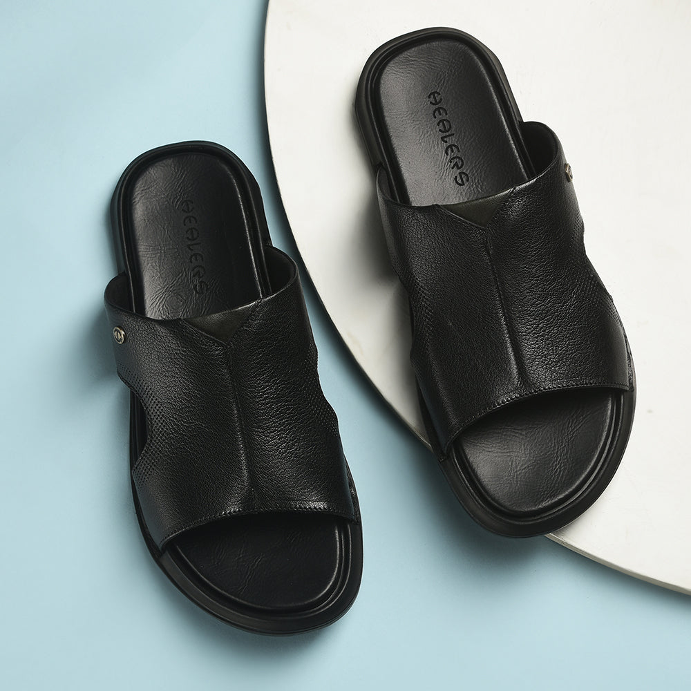Healers By Liberty Men JPL-264 Black Casual Slippers