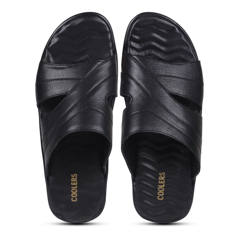 Coolers by Liberty Men LG-751 Black Casual Slippers