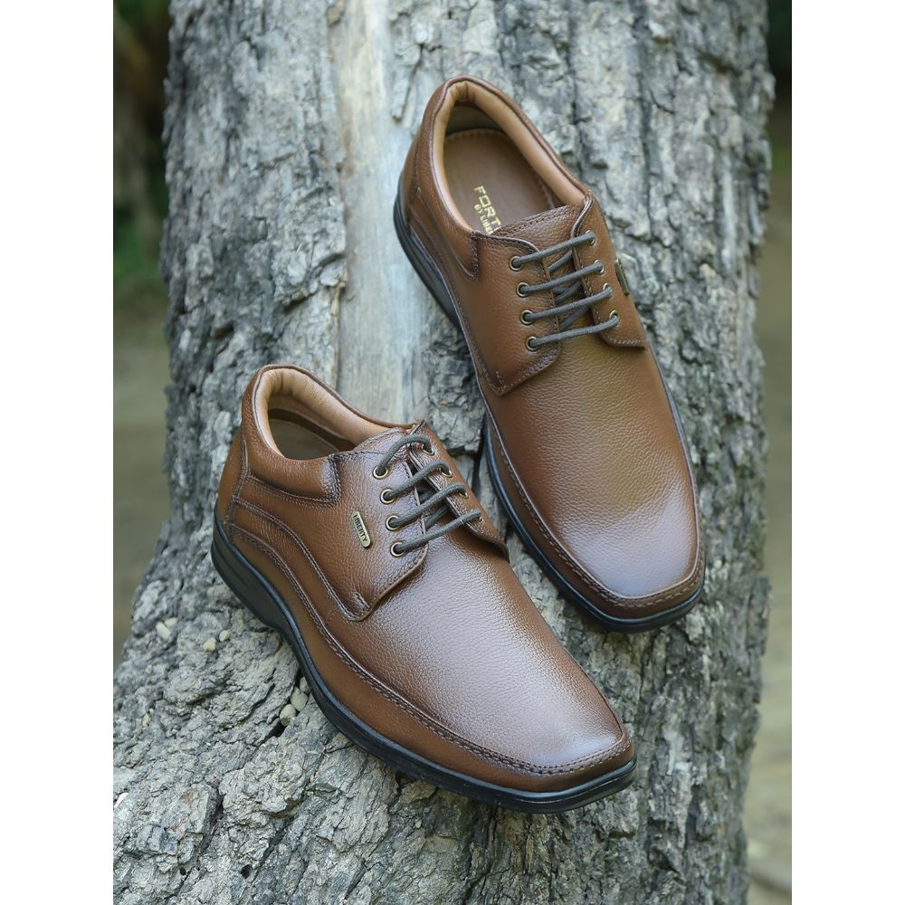 Fortune by Liberty Men LOM-62 Tan Formal Lacing Derby Shoes