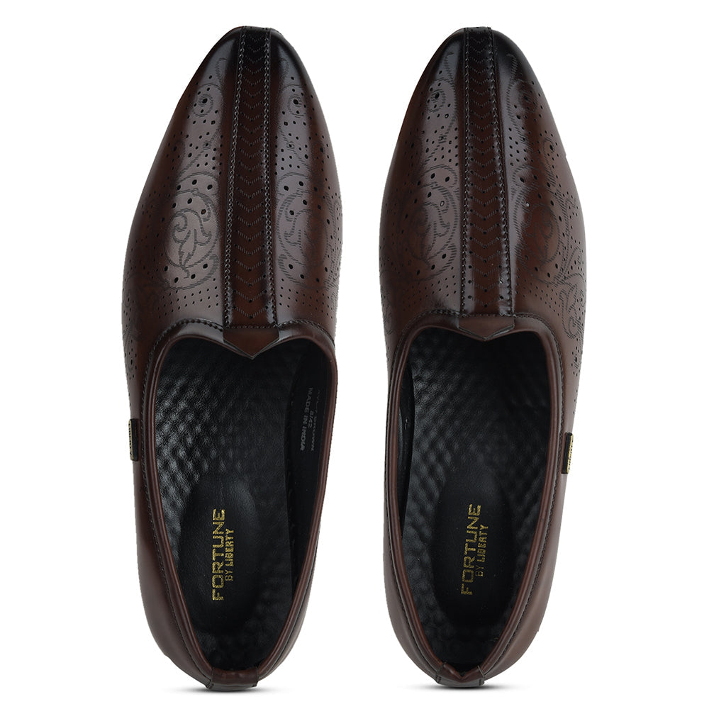 Fortune by Liberty Men AVL-7 Brown Casual Non Lacing Shoes