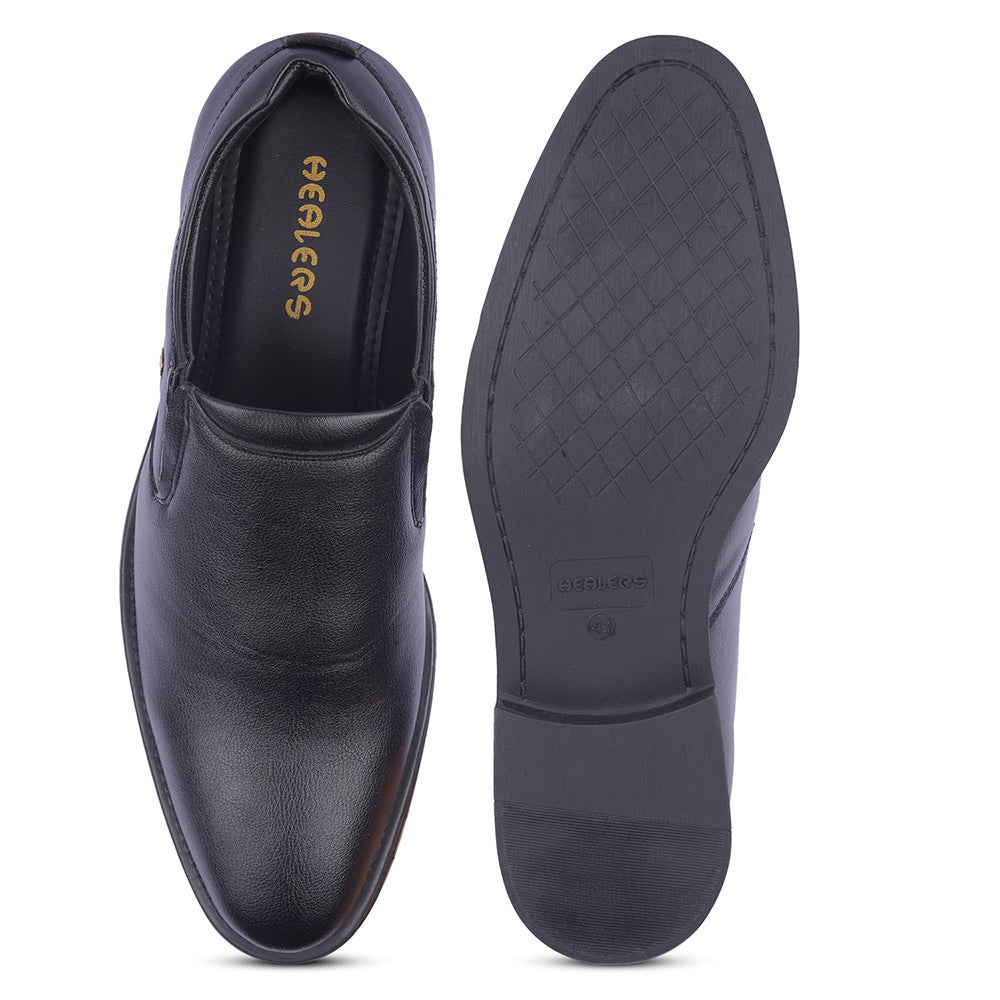 Healers By Liberty Mens SAGAR-17 Black Formal Non Lacing Shoes