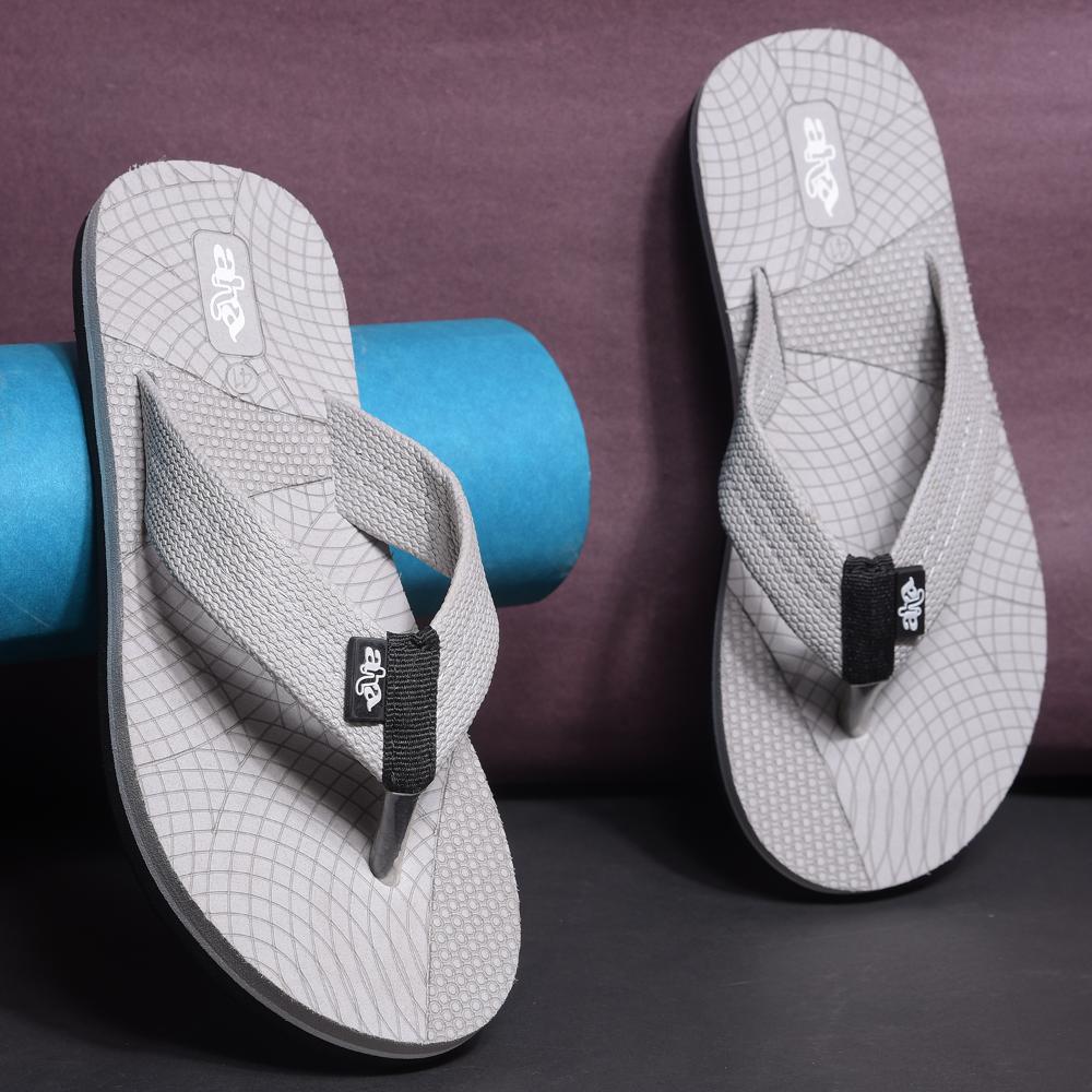 A-HA Casual Grey Flip Flop For Men ORTHO-2 By Liberty